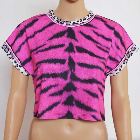 Zebra Print Crop Tank Top - Picture 1 of 9